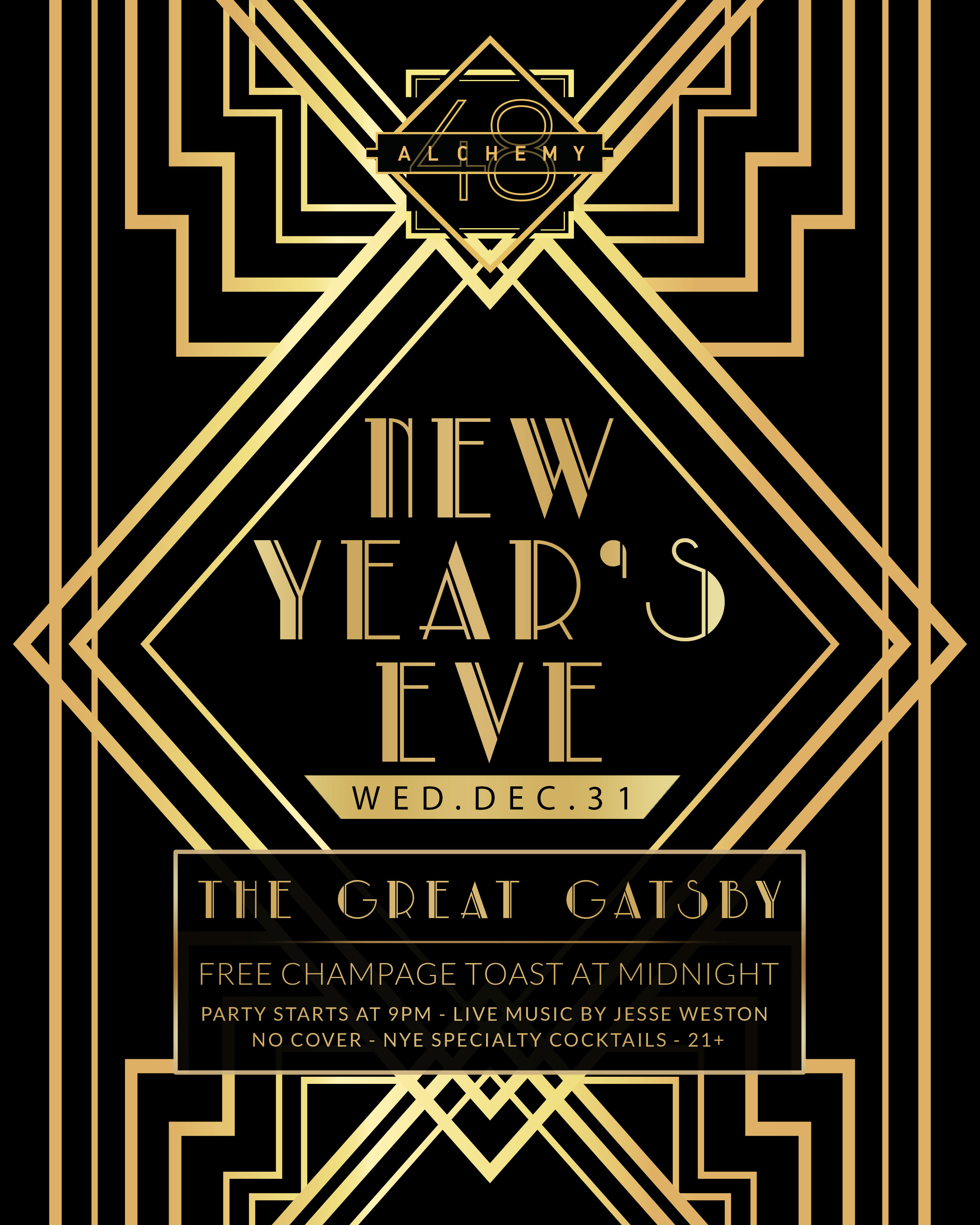 Alchemy 48's Great Gatsby New Year's Eve Party