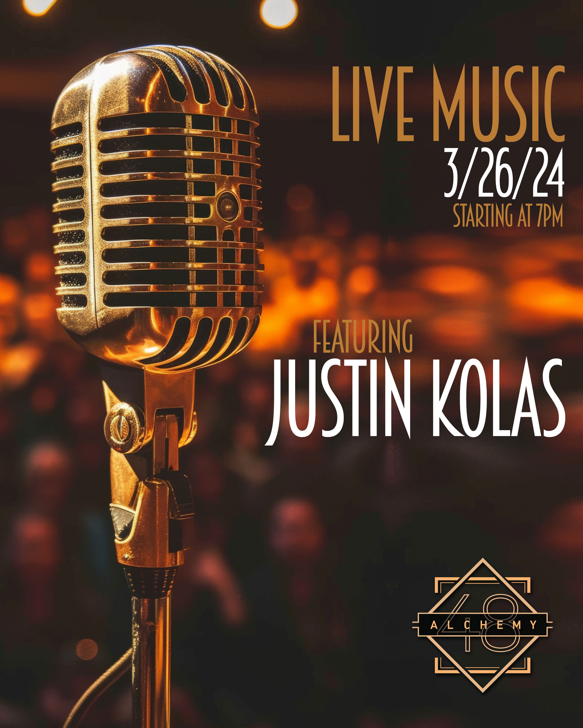 Live Music featuring Justin Kolas